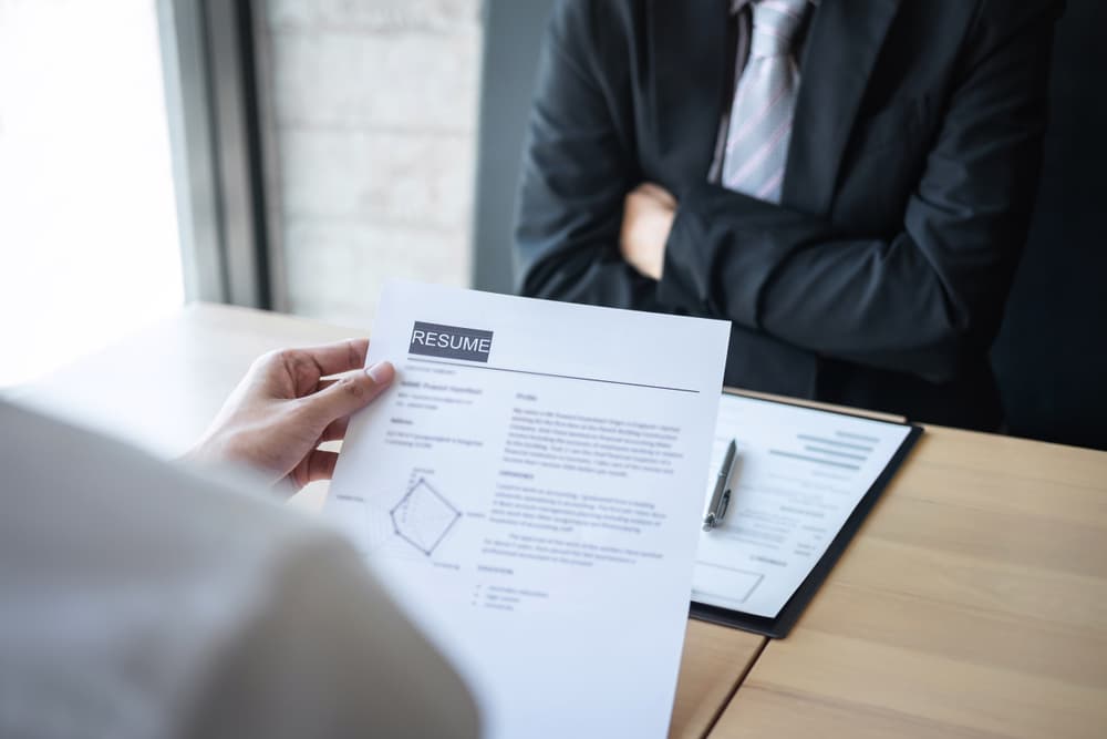 A person taking job interview 